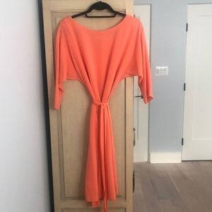 Peach silk dress size 10